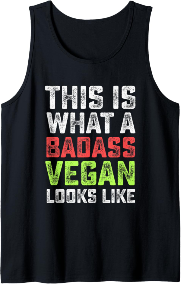 Badass Vegan - Workout Gym Tank Top - Image 2